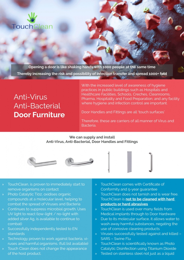 anti-bacterial door handles